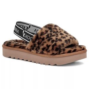 Koolaburra by UGG Fuzz’n Sandal Slingback Animal Print 9